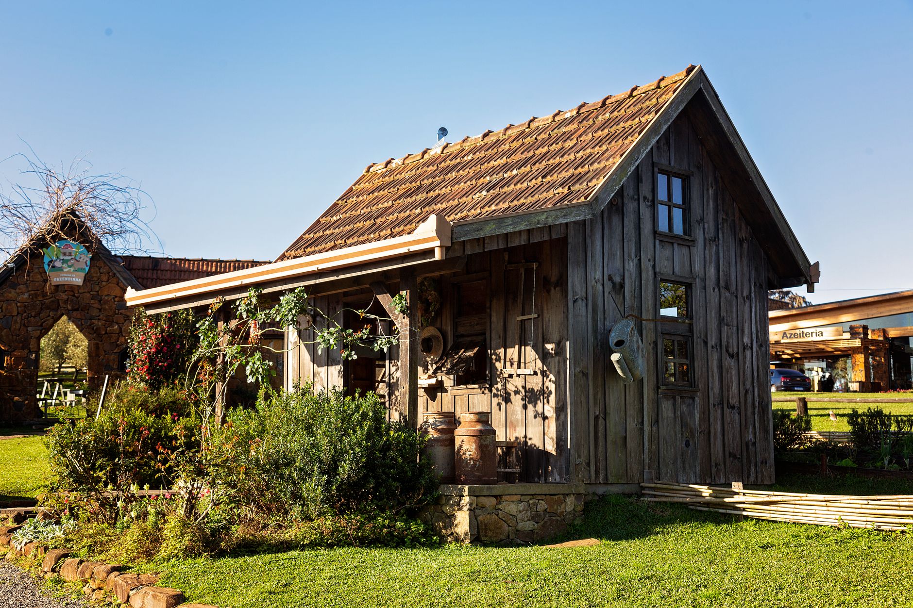 Wooden garden structure construction